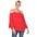 White Mark Women's Cold Shoulder Ruffle Sleeve Top (4 Colors Available)