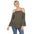 White Mark Women's Cold Shoulder Ruffle Sleeve Top (4 Colors Available)