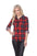 White Mark Women's Oakley Stretchy Plaid Top (9 Colors Available)