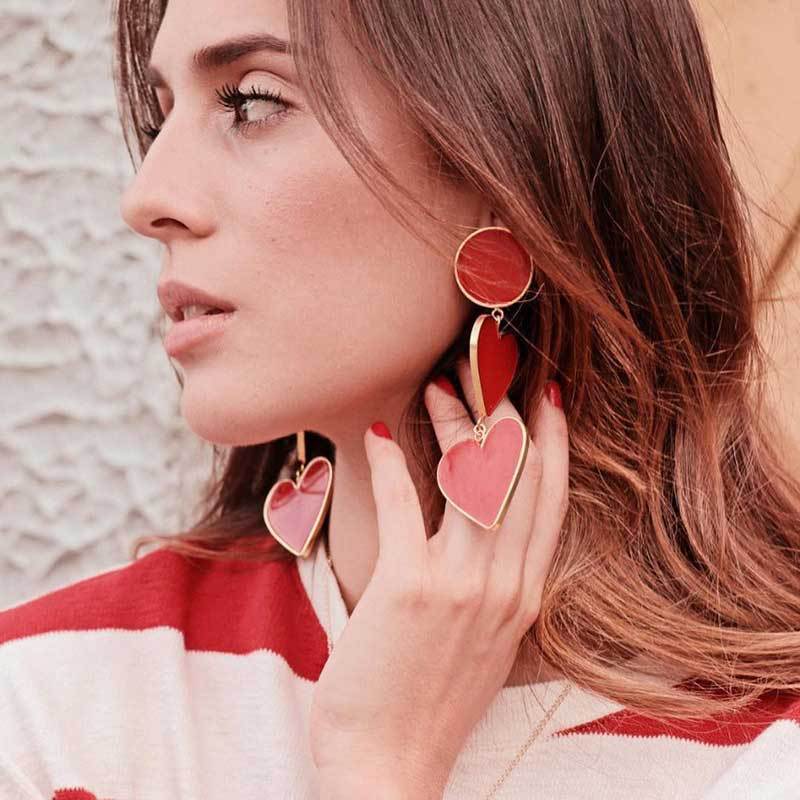 2 Red Heart Earrings - Tuesday Morning - Earrings