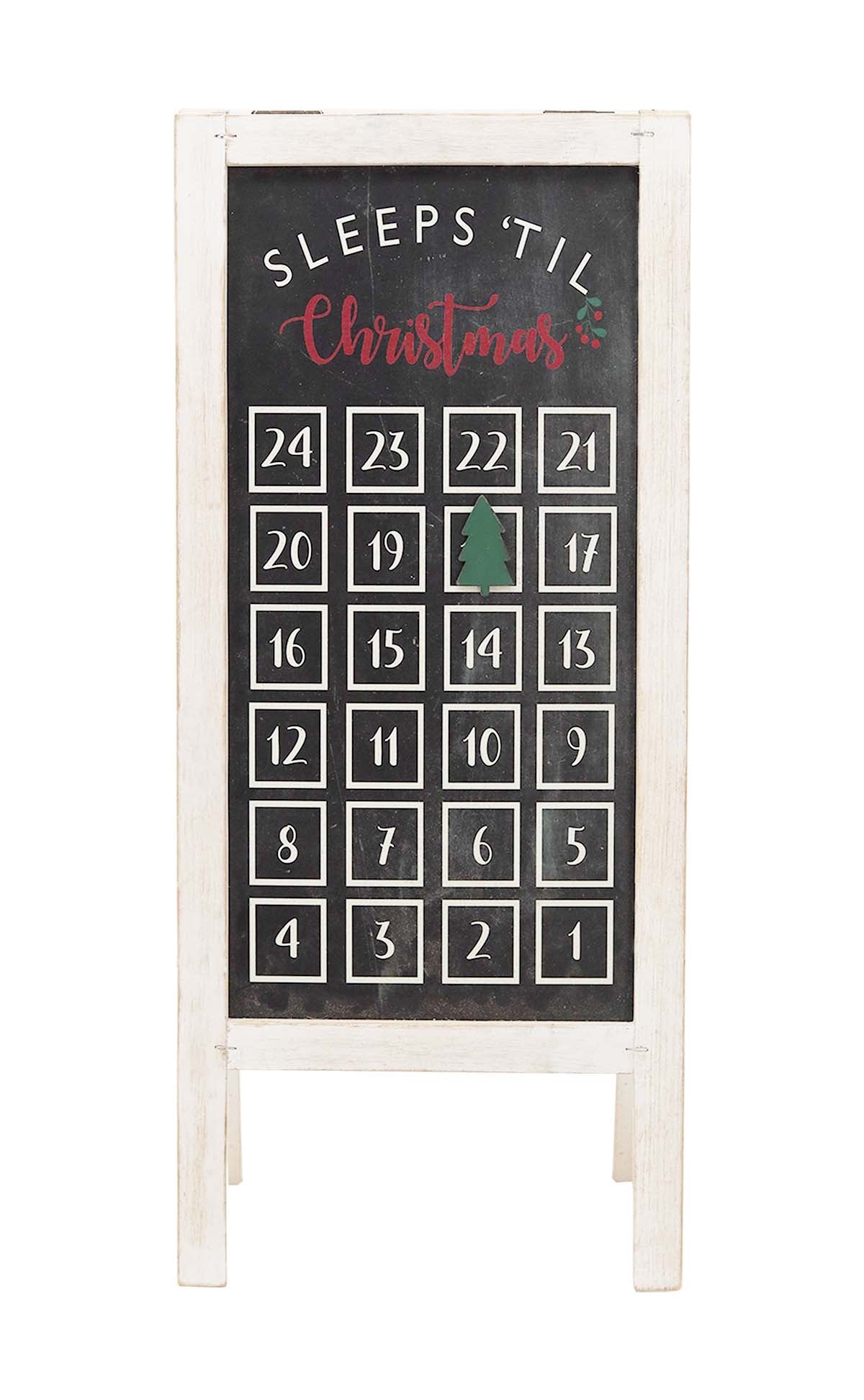 24 Days Countdown to Christmas Decor,Wood Advent Calendar - Tuesday Morning - Decorative Accessories