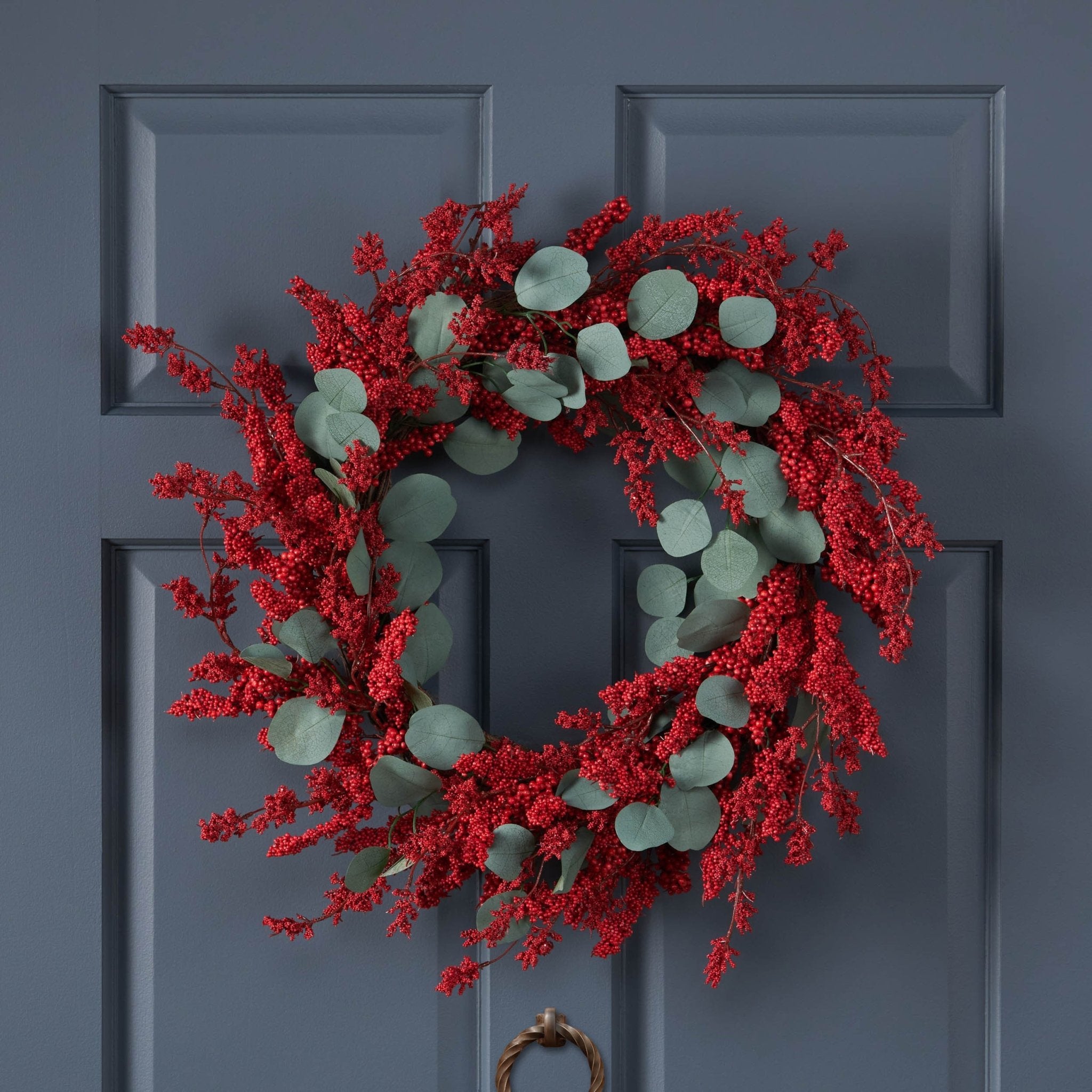 29 EUCALYPTUS/BERRY WREATH - Tuesday Morning - Pots & Planters