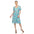 Women's Floral Short Sleeve Knee Length Dress (4 Colors Available)