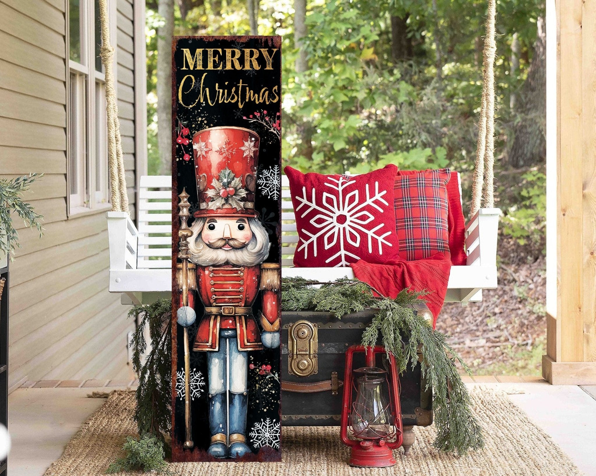 36in Nutcracker Merry Christmas Porch Sign - Tuesday Morning - Wall Signs