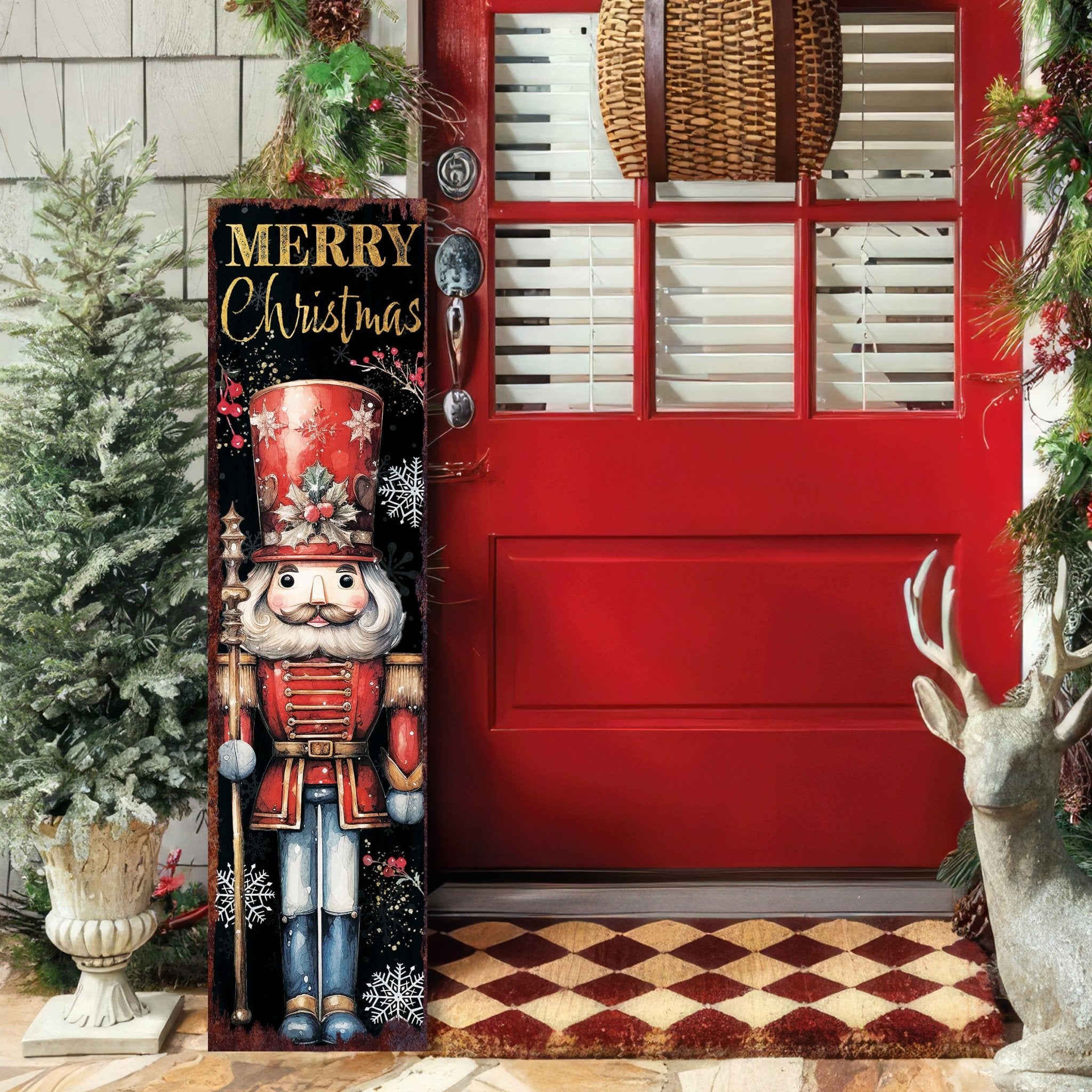 36in Nutcracker Merry Christmas Porch Sign - Tuesday Morning - Wall Signs