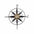 39" Black Rustic Compass Metal Wall Decor