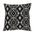 Jet Black And White Throw Pillow