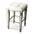 White And Silver Backless Counter Height Bar Chair