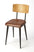 Brown Faux Leather Side Chair