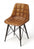 Brown Faux Leather Tufted Side Chair