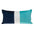 Quilted Colorblock Velvet Lumbar Throw Pillow