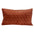 Burnt Orange Tufted Velvet Quilted Throw Pillow