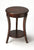 Dark Brown And Cherry Manufactured Wood Round End Table With Shelf