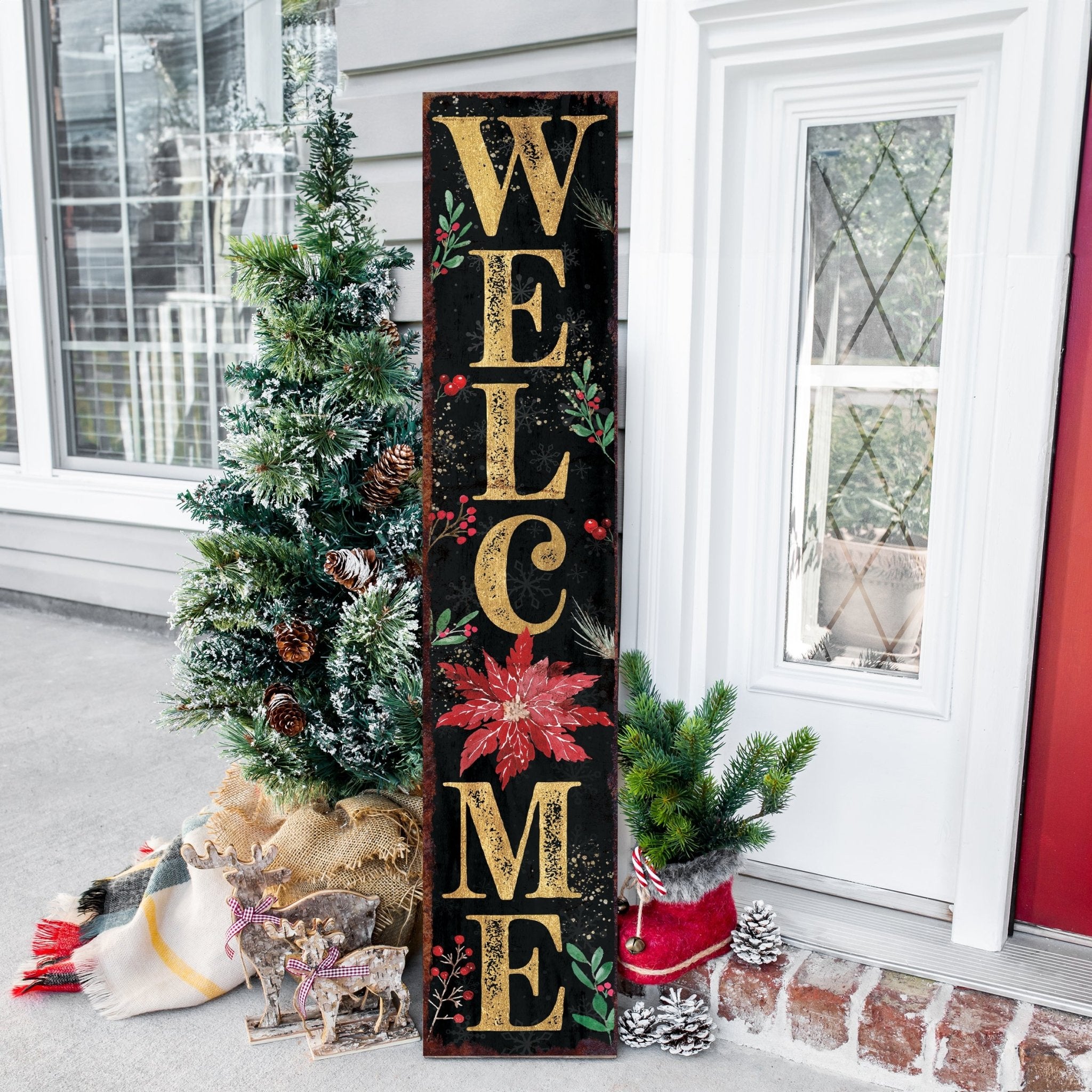 48in Welcome Christmas Porch Sign - Tuesday Morning - Wall Signs