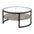 Glass And Steel Round Coffee Table With Shelf