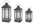 Traditional Black Metal Lantern (Set of 3)