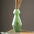 White Splutter Green Glass Vase