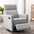 Modern Upholstered Plush Seating Glider Swivel Recliner Chair