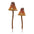 Iron Metal Mushroom Garden Stake (Set of 2)