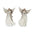 Winter Angel Figurine with Bird Accent (Set of 2)