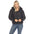 White Mark Women's Full Front Zip Hooded Bomber Puffer Jacket