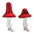 Frost Glass Mushroom Clip Ornament (Set of 12)