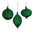 Emerald Green Swirl Glass Ornament (Set of 6)