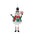 Glittered Glass Snowman Ornament with Dangle Legs (Set of 6)