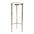 Iron Accent Table with Glass Top 24"H