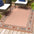 Sebastian High-Low Modern Diamond Border Indoor/Outdoor Area Rug