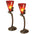 Uraeus, Egyptian Cobra God Altar Lamp: Set of Two