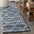 Susa Ogee Moroccan Trellis Shag Indigo Runner Rug