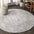 Gray Modern Persian Vintage Round Area Rug