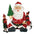 Giant Sitting Santa Claus Statue with Hand Seat