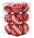 12 Pack Red and White Assorted Ball Ornaments