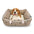 Paws and Décor All Over Paws and Dots Cuddler Pet Bed, Ultra-Plush Printed Pet Bed