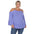 White Mark Women's Cold Shoulder Ruffle Sleeve Top - Plus (5 Colors Available)