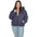 White Mark Women's Full Front Zip Hooded Bomber Puffer Coat - Plus