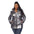 White Mark Women's Metallic Puffer Coat - Plus