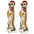 Merry Meerkat Holiday Greeter Statue: Set of Two