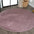 Haze Solid Unique Low Round Area Rug