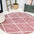 Cole Minimalist Diamond Trellis Round Area Rug