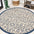 Madrid Vintage Filigree Textured Weave Indoor/Outdoor Round Area Rug