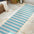 Negril Two-Tone Wide Stripe Indoor/Outdoor Runner Rug