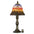 Forest Scene at Sunset Reverse Hand-Painted Glass Lamp