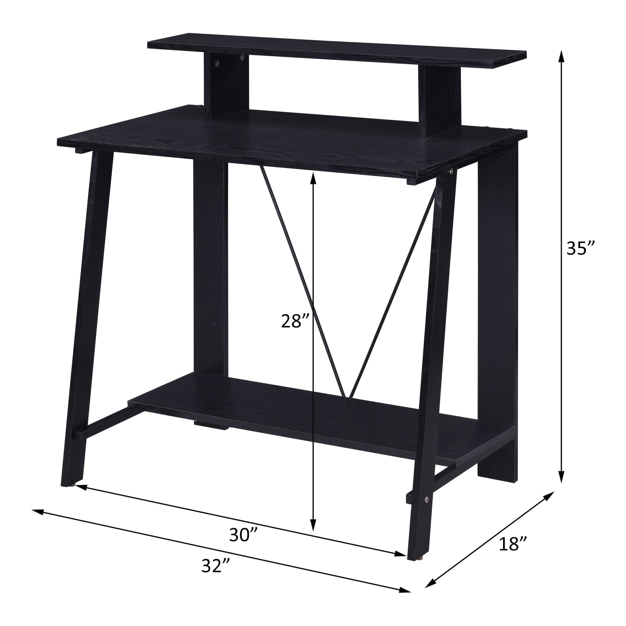 ACME Nypho Writing Desk, Black Finish - Tuesday Morning - Office Desks