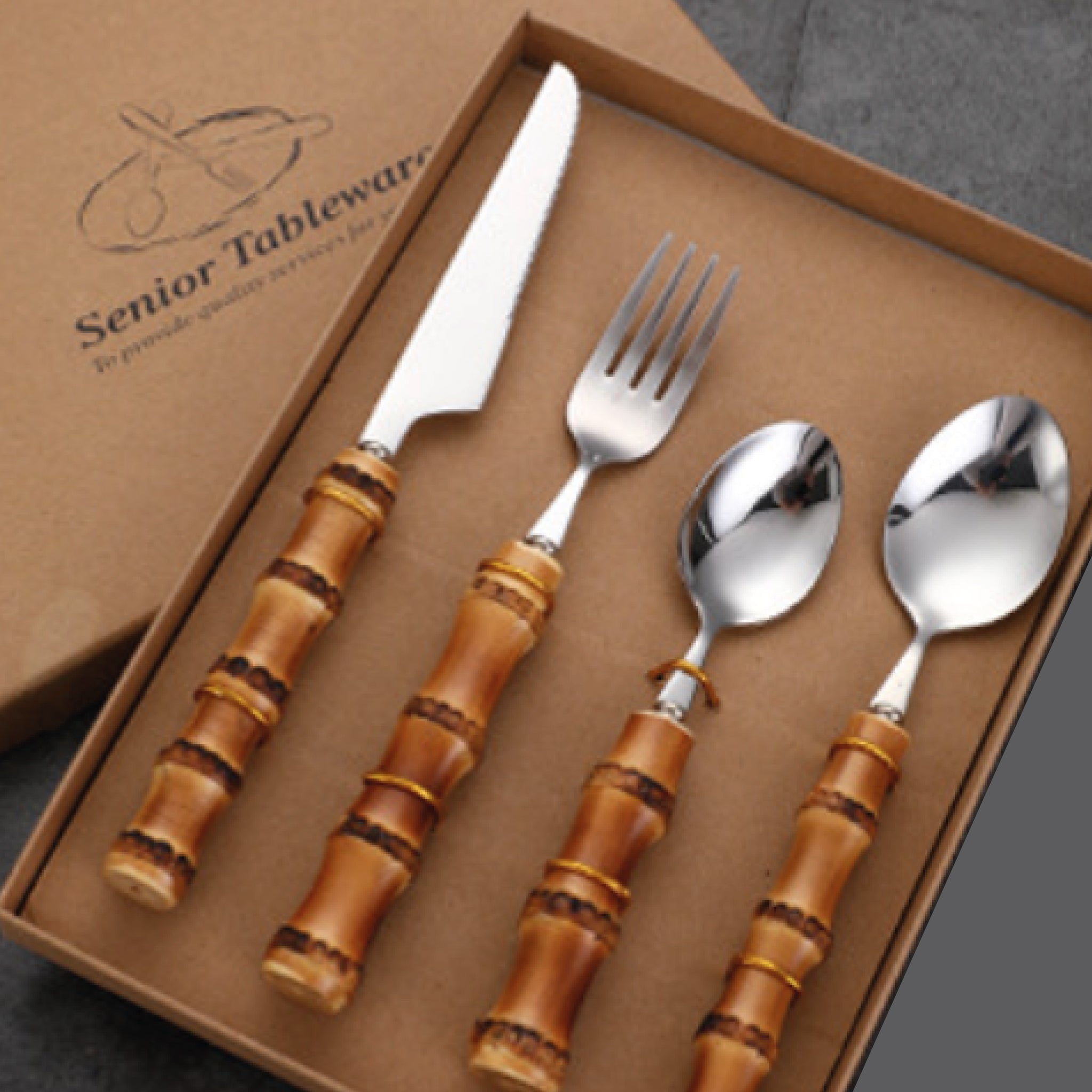 Bamboo Flatware Place Set of 4 - Tuesday Morning - Flatware