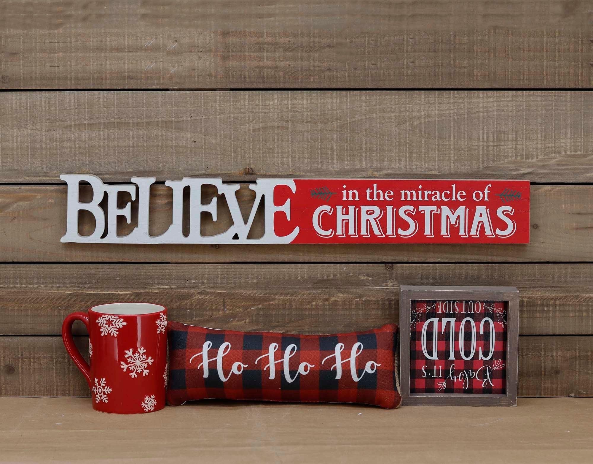 Believe in the Miracle of Christmas Wood Wall Plaque - Tuesday Morning - Decorative Accessories