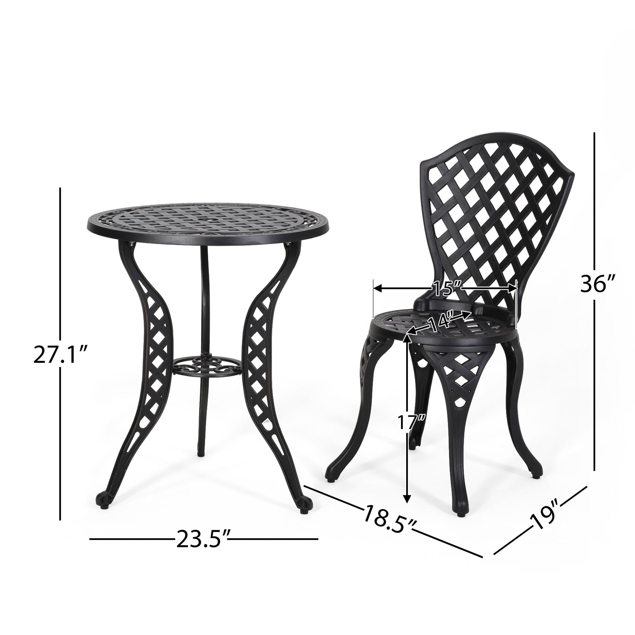 BONO METAL BISTRO SET - Tuesday Morning - Outdoor Furniture Sets