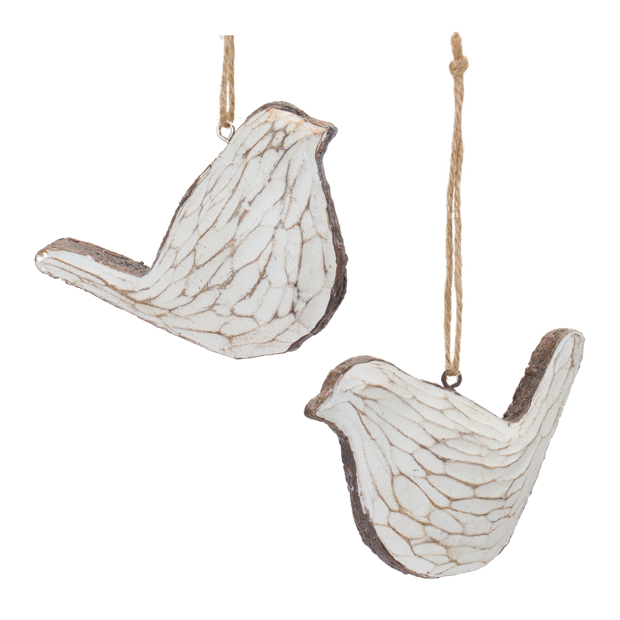 Carved Bird Ornament (Set of 12) - Tuesday Morning - Decorative Objects